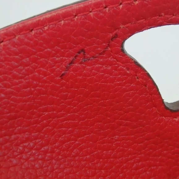 AUTHENTIC CARTIER MARCELLO DU TOTE BAG RED/BEIGE - Picture 7 of 13